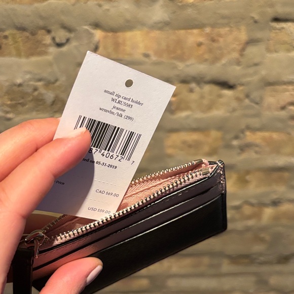 Kate Spade Black and Pink Card Case - Picture 3 of 3